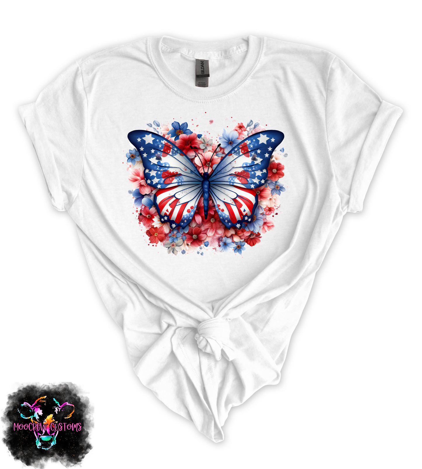Red White and Butterfly Tshirt