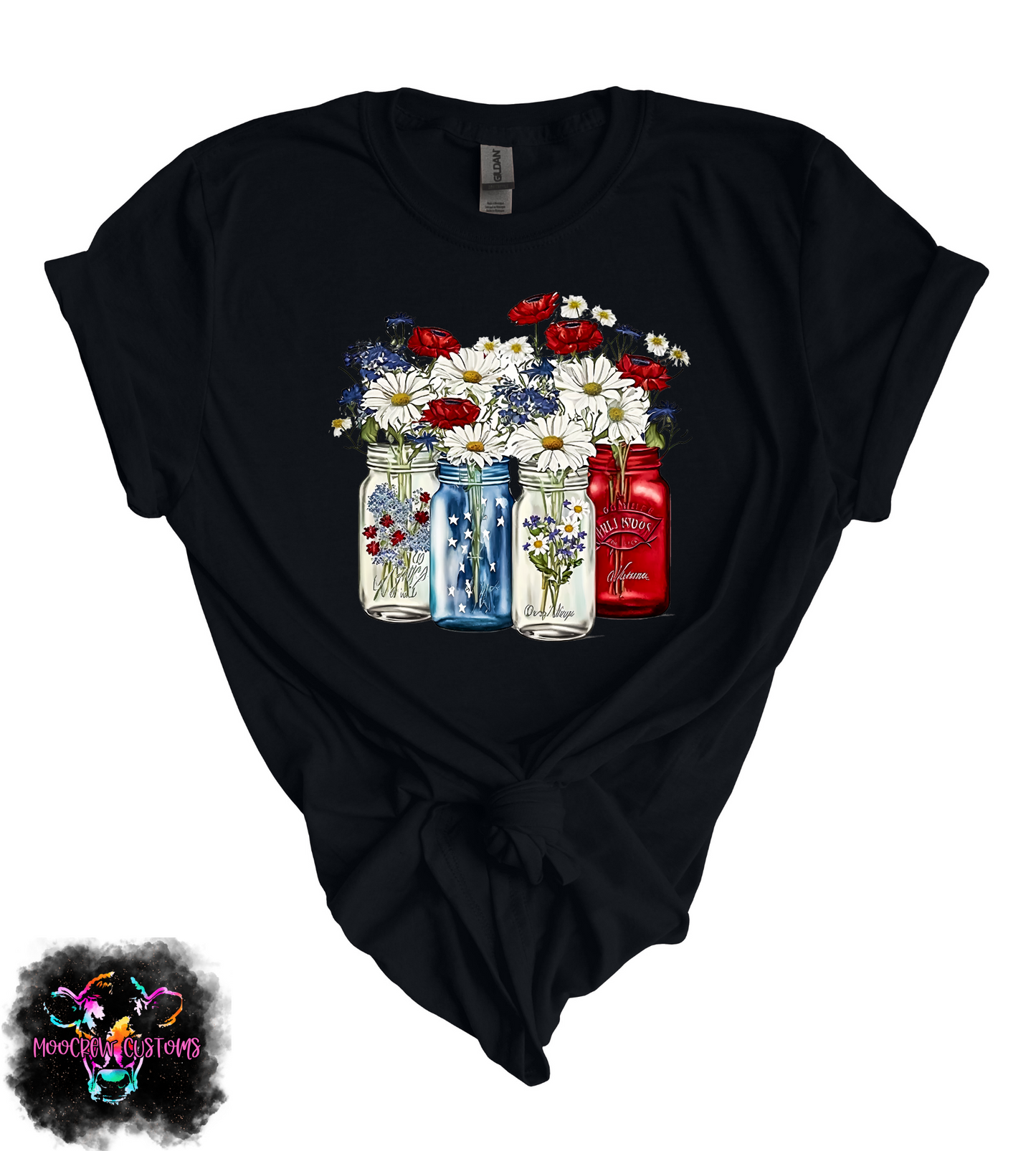 Patriotic Flower Jars Tshirt