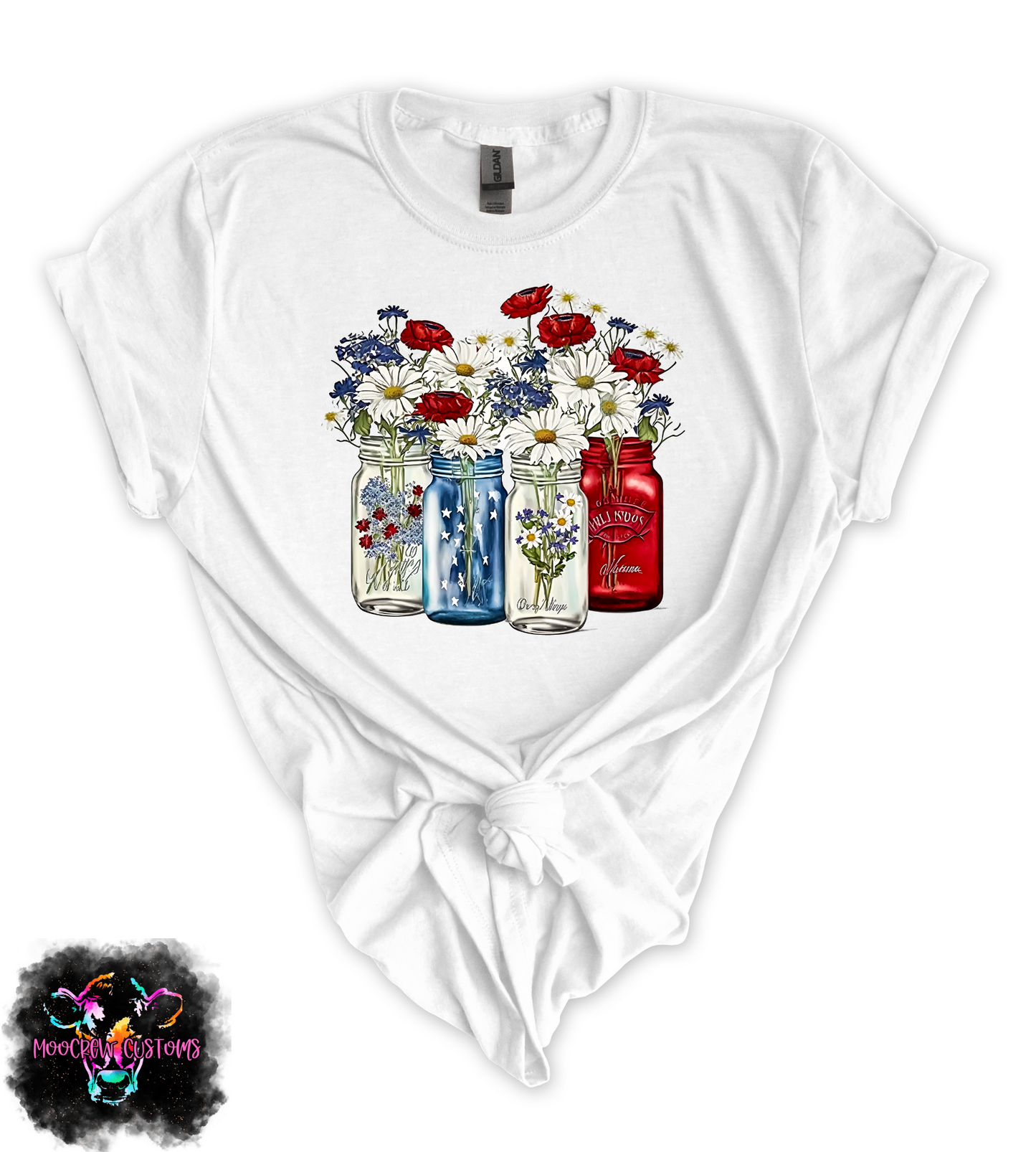 Patriotic Flower Jars Tshirt