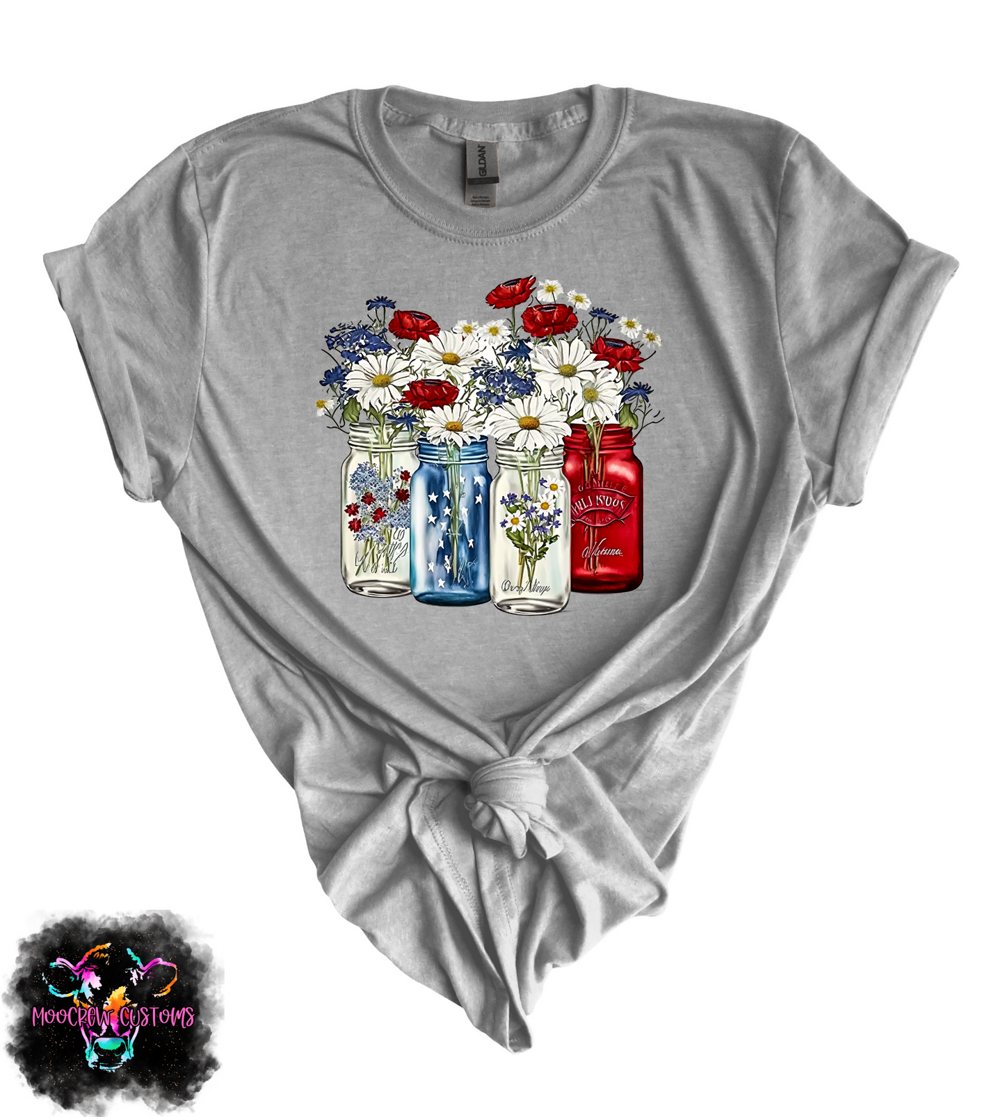 Patriotic Flower Jars Tshirt