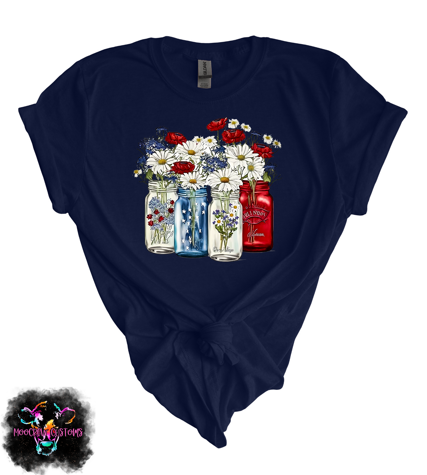 Patriotic Flower Jars Tshirt