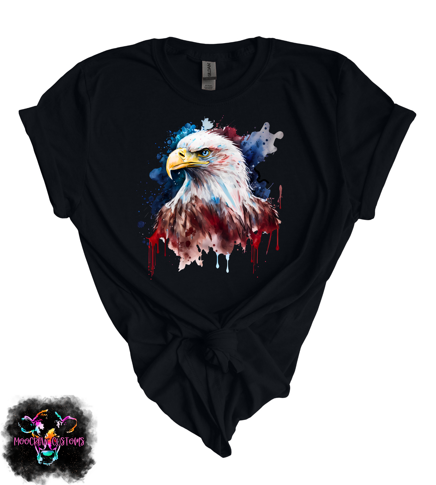 Watercolor Bald Eagle Tshirt