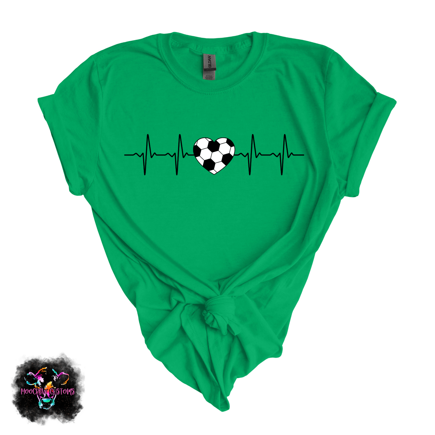 Soccer Heart Heartbeat Tshirt
