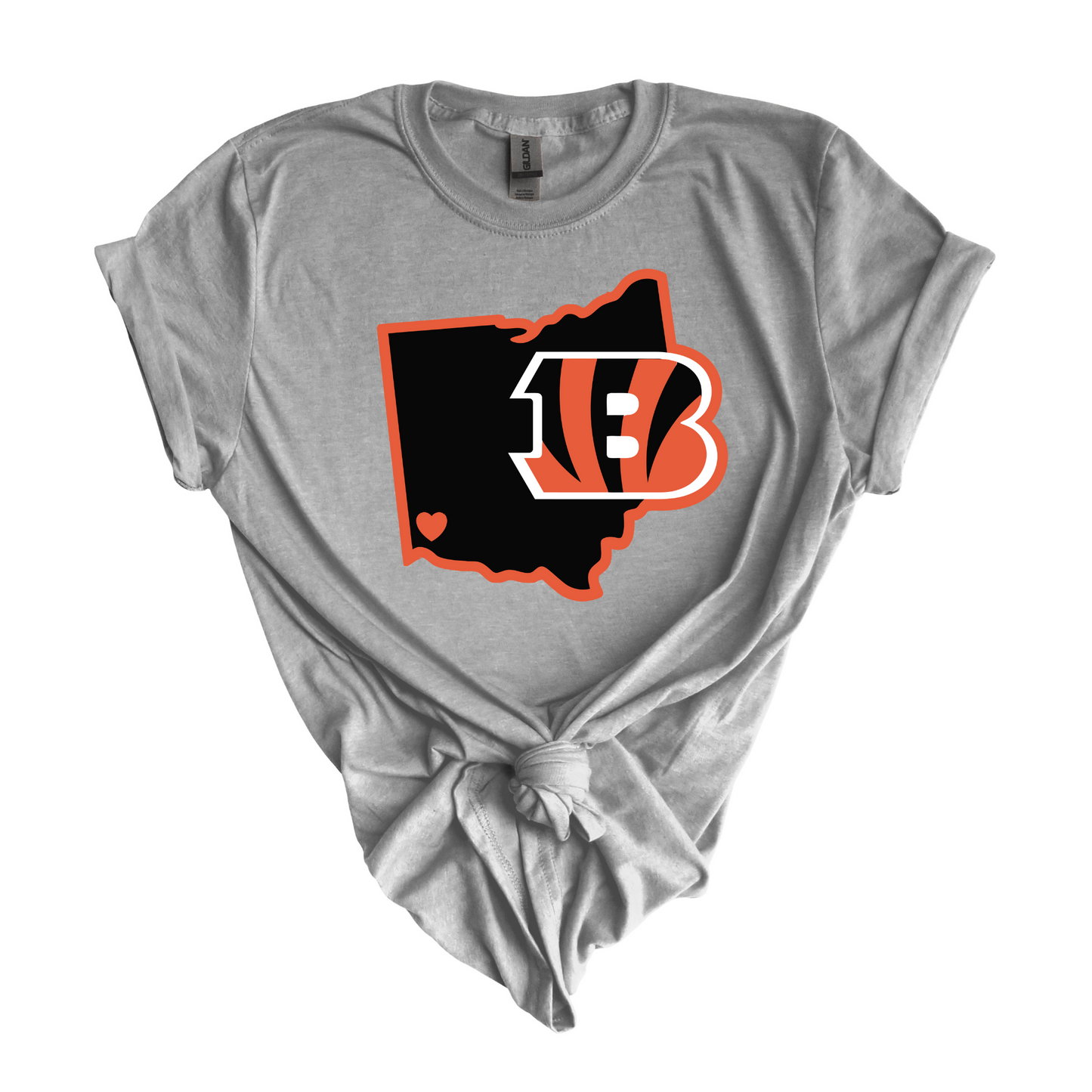 Bengals Hometown Heart Tshirt