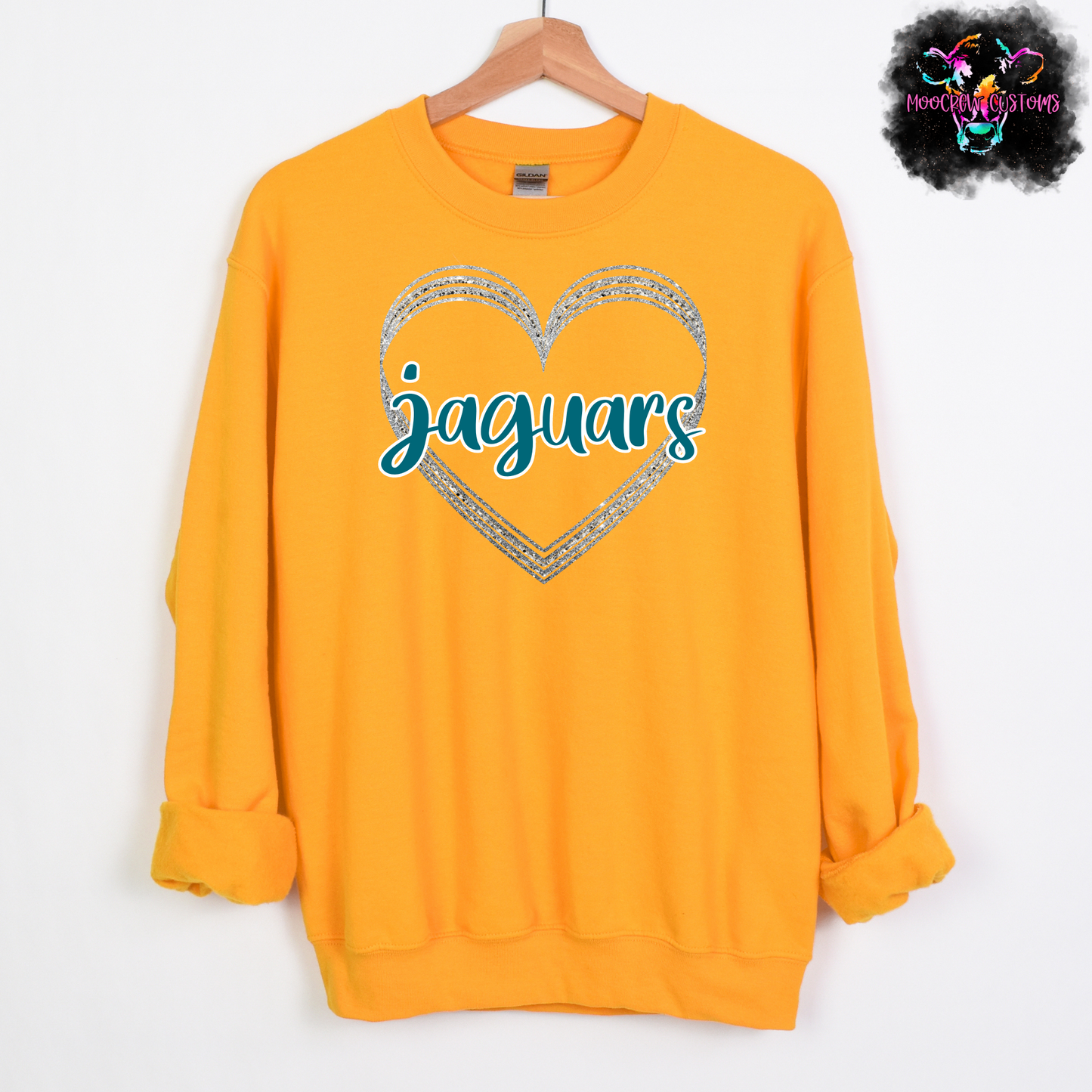 AFC Teams Glitter Heart Crewneck