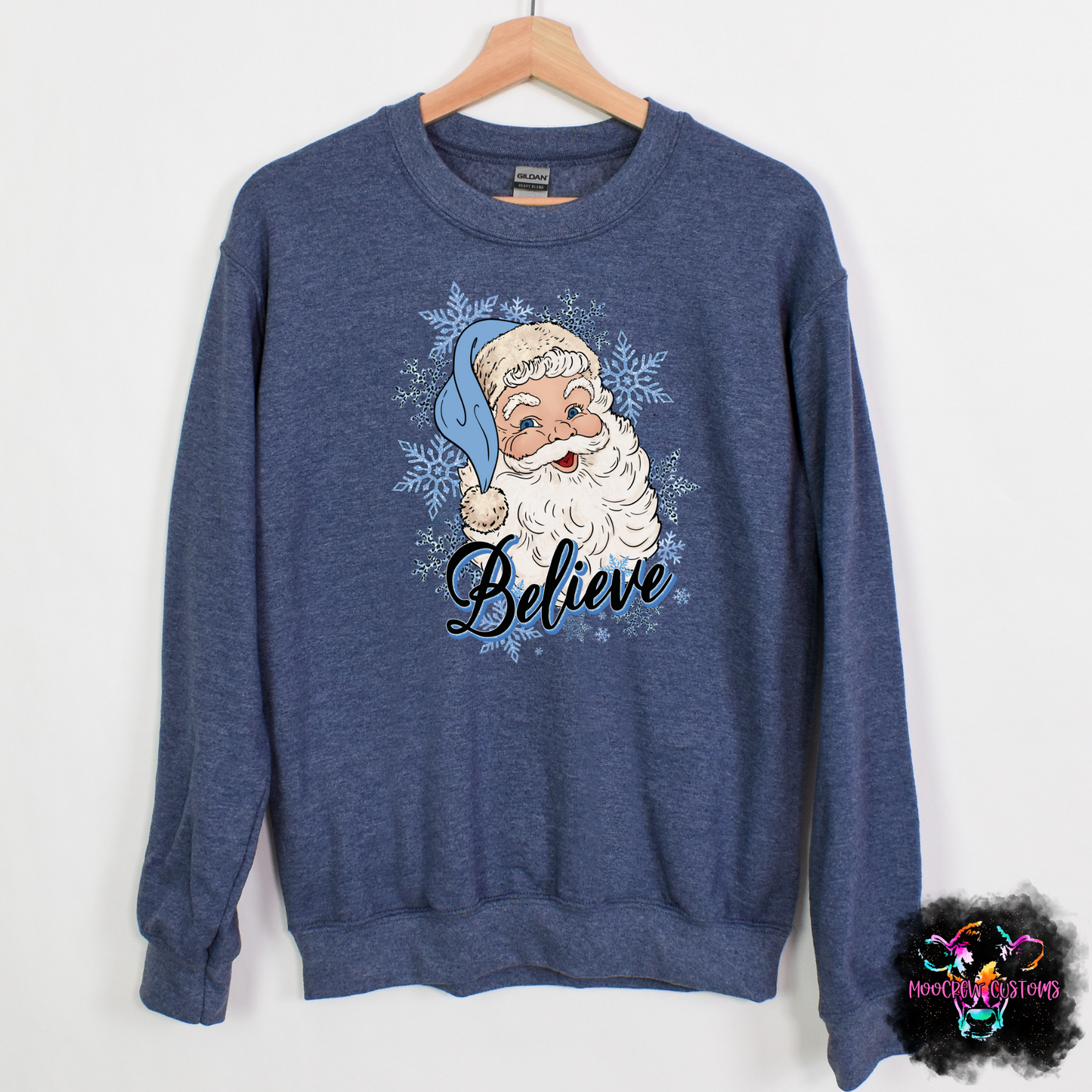 Believe Santa Blue Shirt