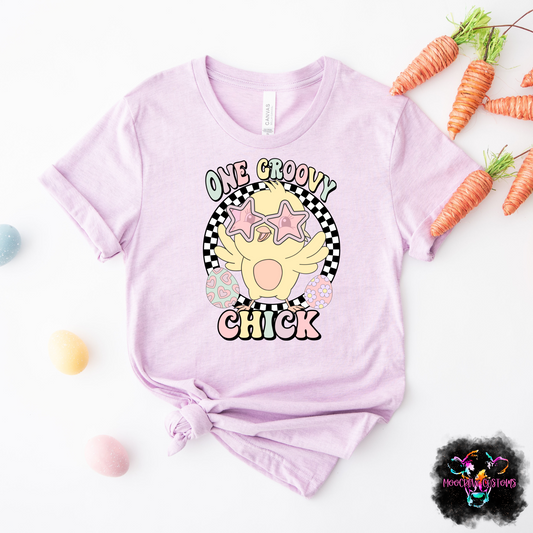 One Groovy Chick Retro Tshirt