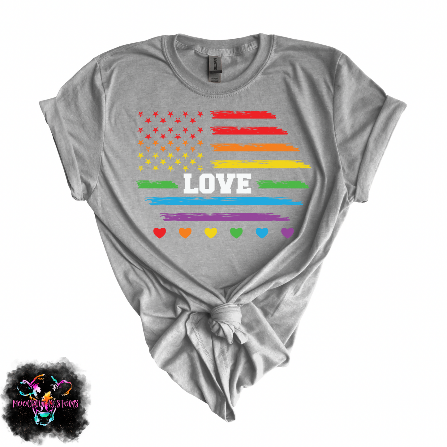 Rainbow Flag LOVE Tshirt