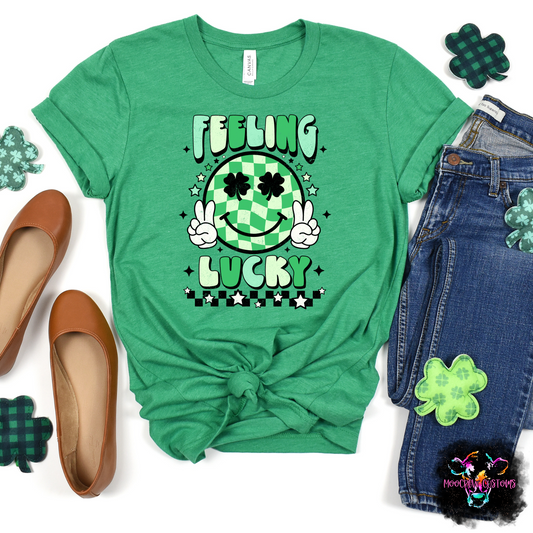 Retro Smiley Feeling Lucky Tshirt
