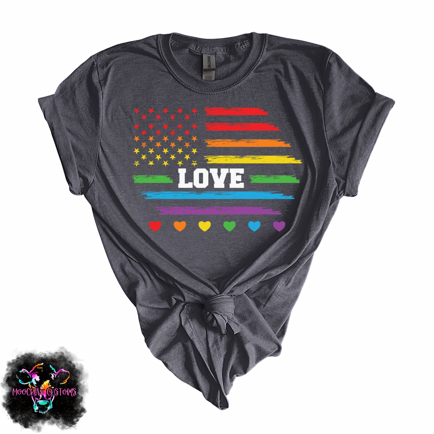 Rainbow Flag LOVE Tshirt