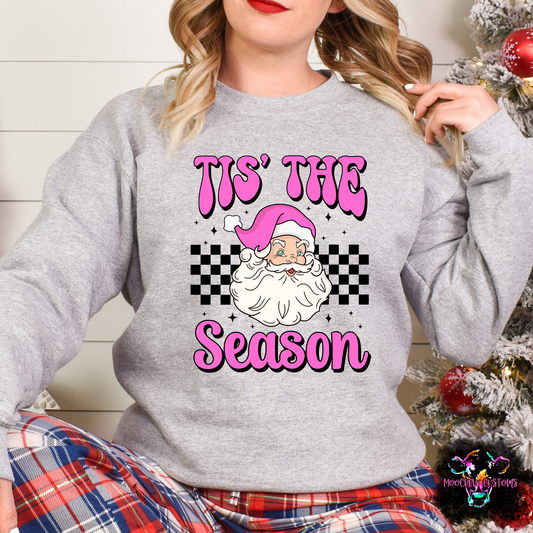 Tis The Season Pink Santa Shirt