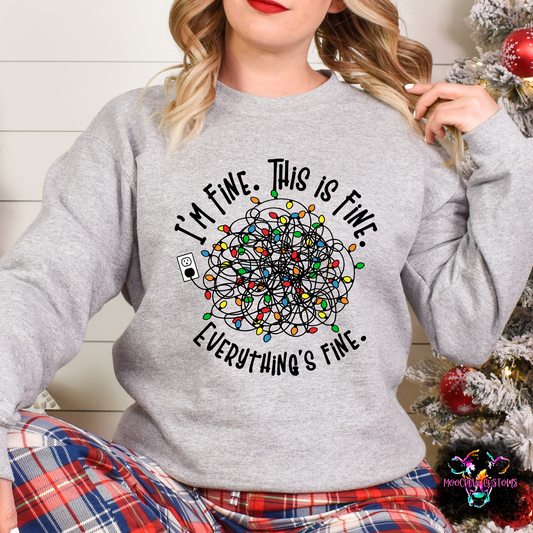 I'm Fine, Everything Is Fine Lights Shirt