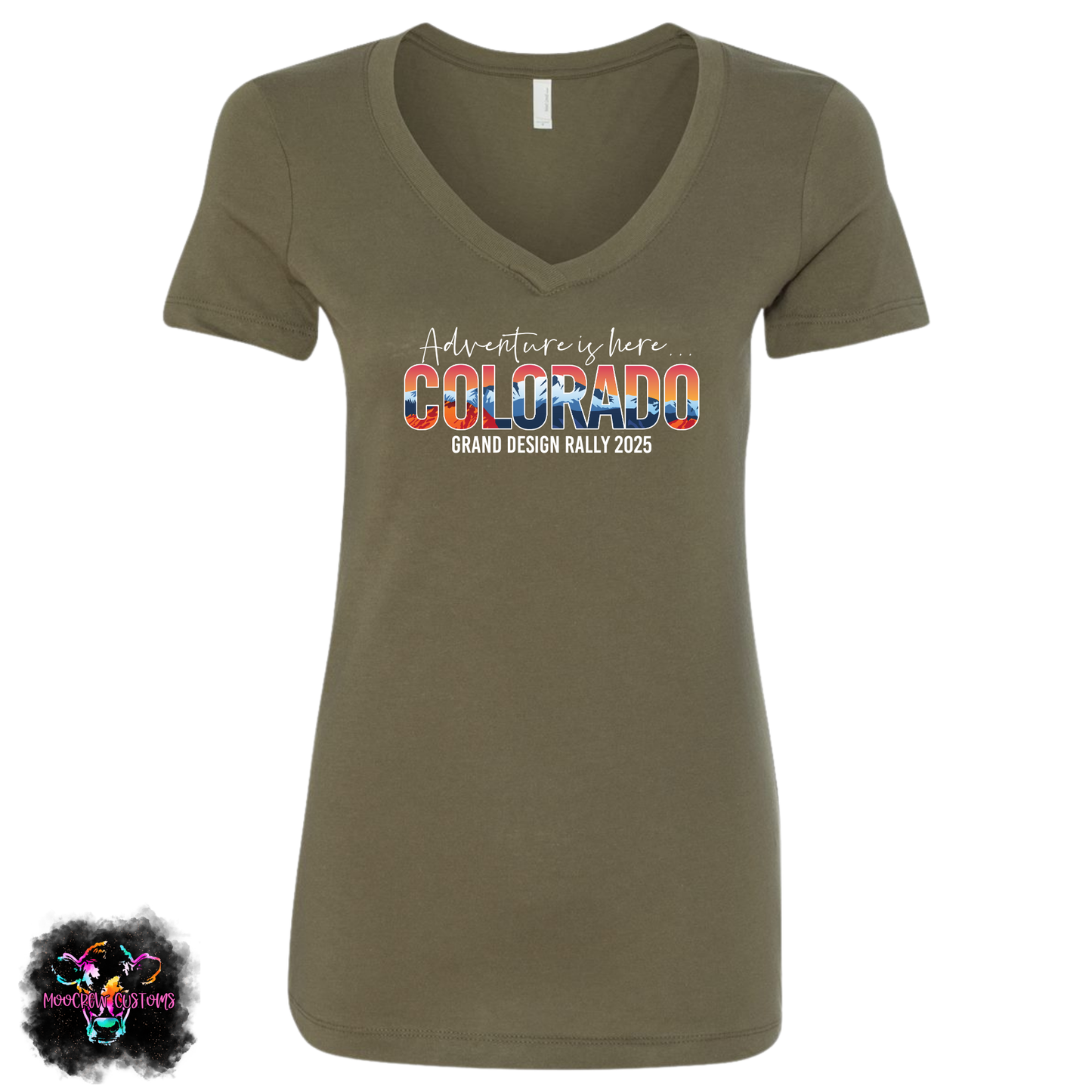 Colorado Grand Design Owners Rally 2025 Women's Vneck Tshirt