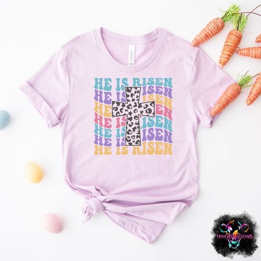 He Is Risen Stacked Tshirt
