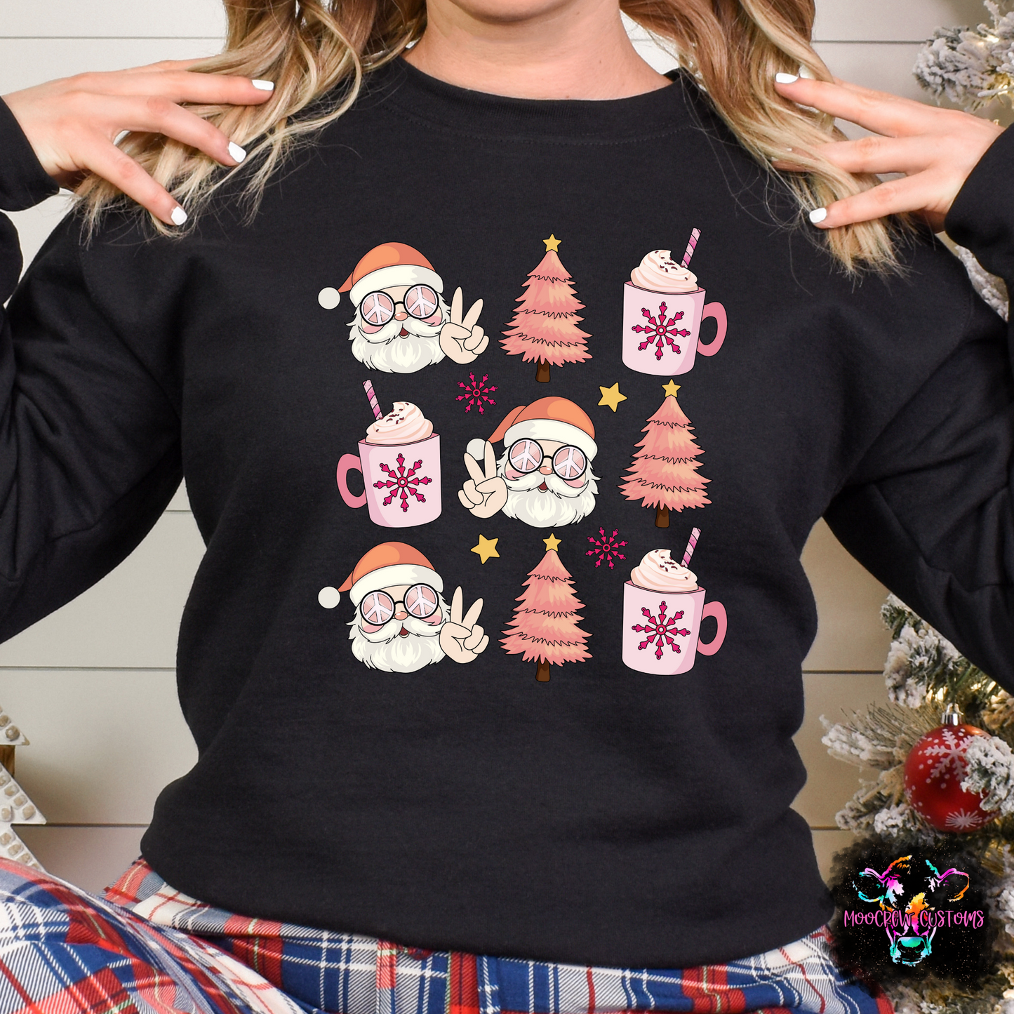 Groovy Santa Grid Shirt