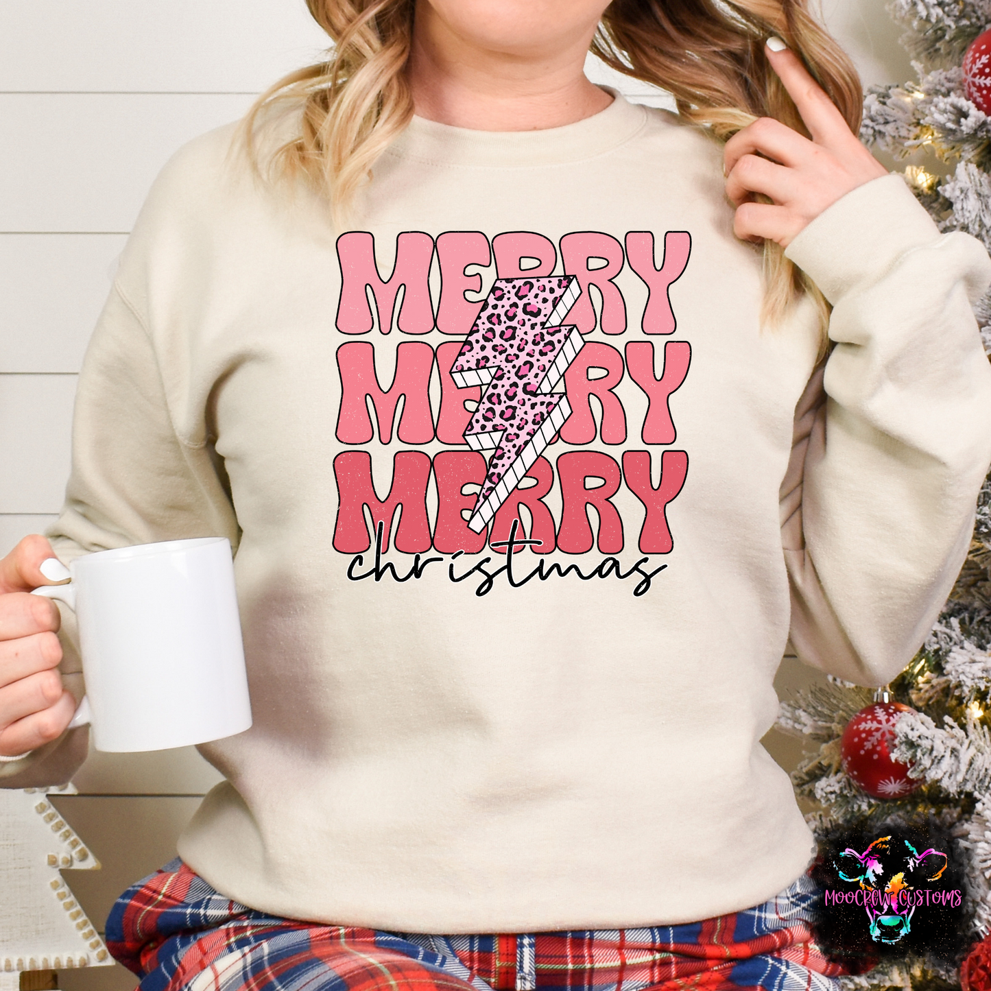 Merry Christmas Bolt Stacked Shirt