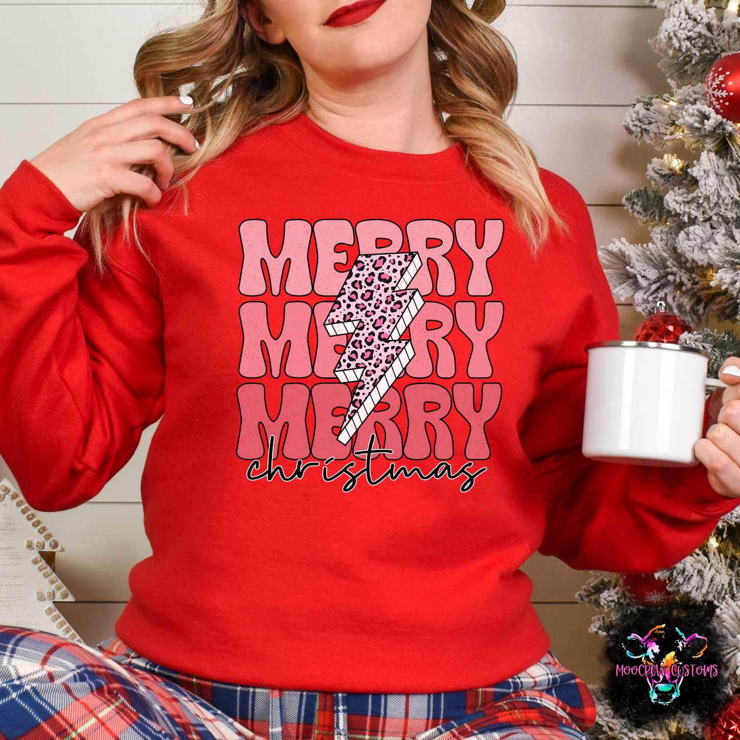 Merry Christmas Bolt Stacked Shirt