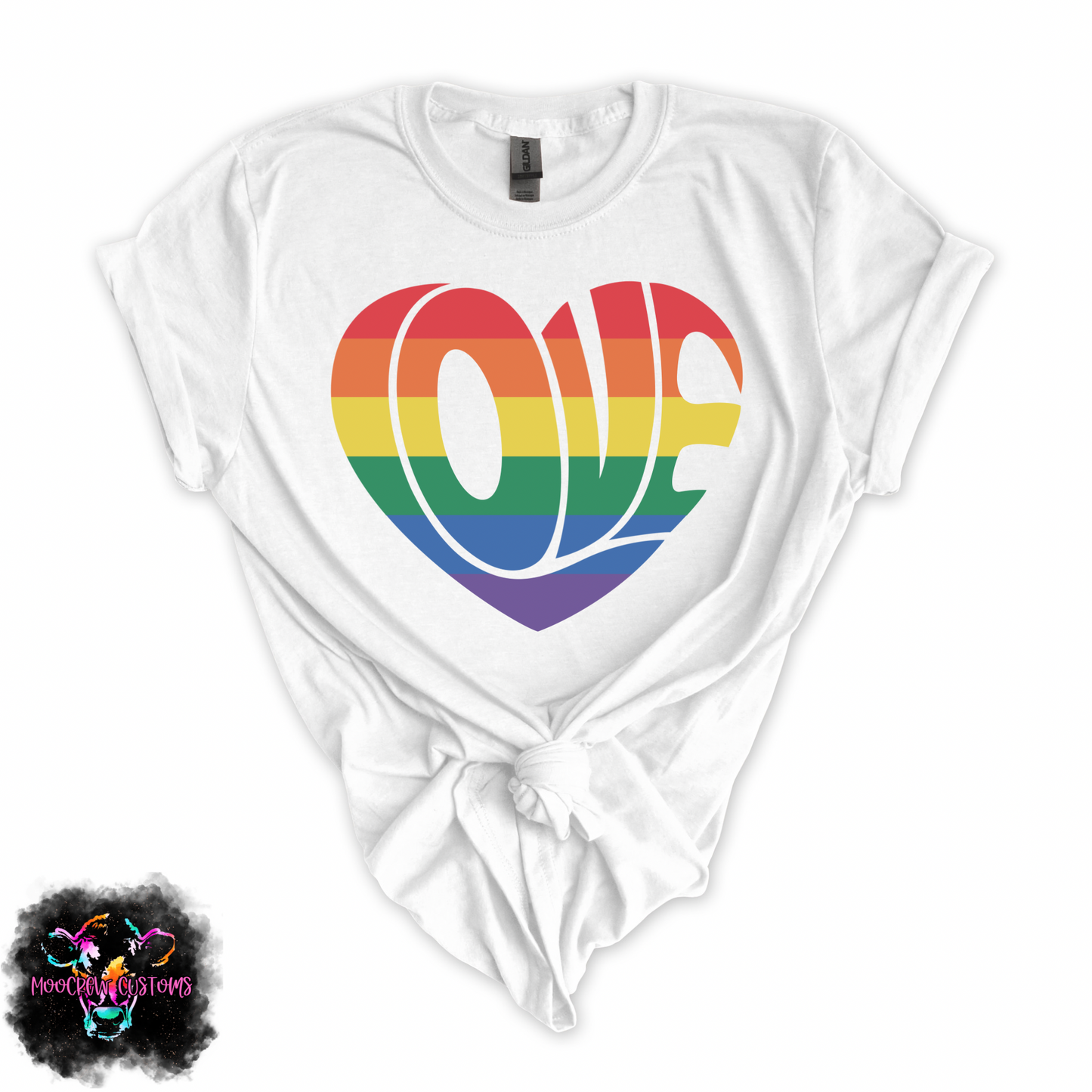 Rainbow LOVE Heart Tshirt