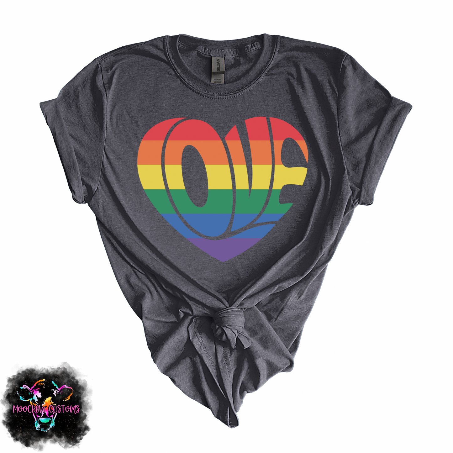 Rainbow LOVE Heart Tshirt