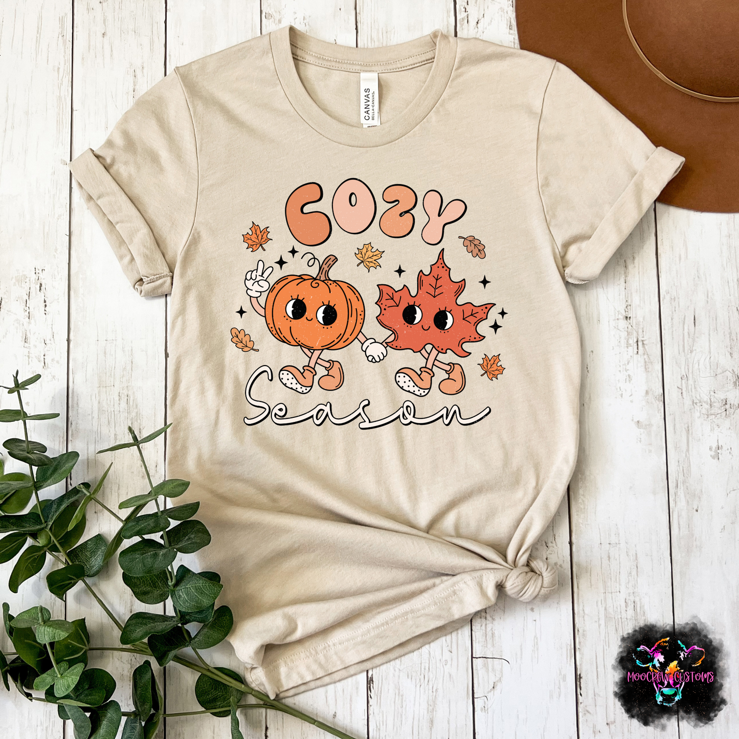 Cozy Season Pumpkin and Leaf Shirt