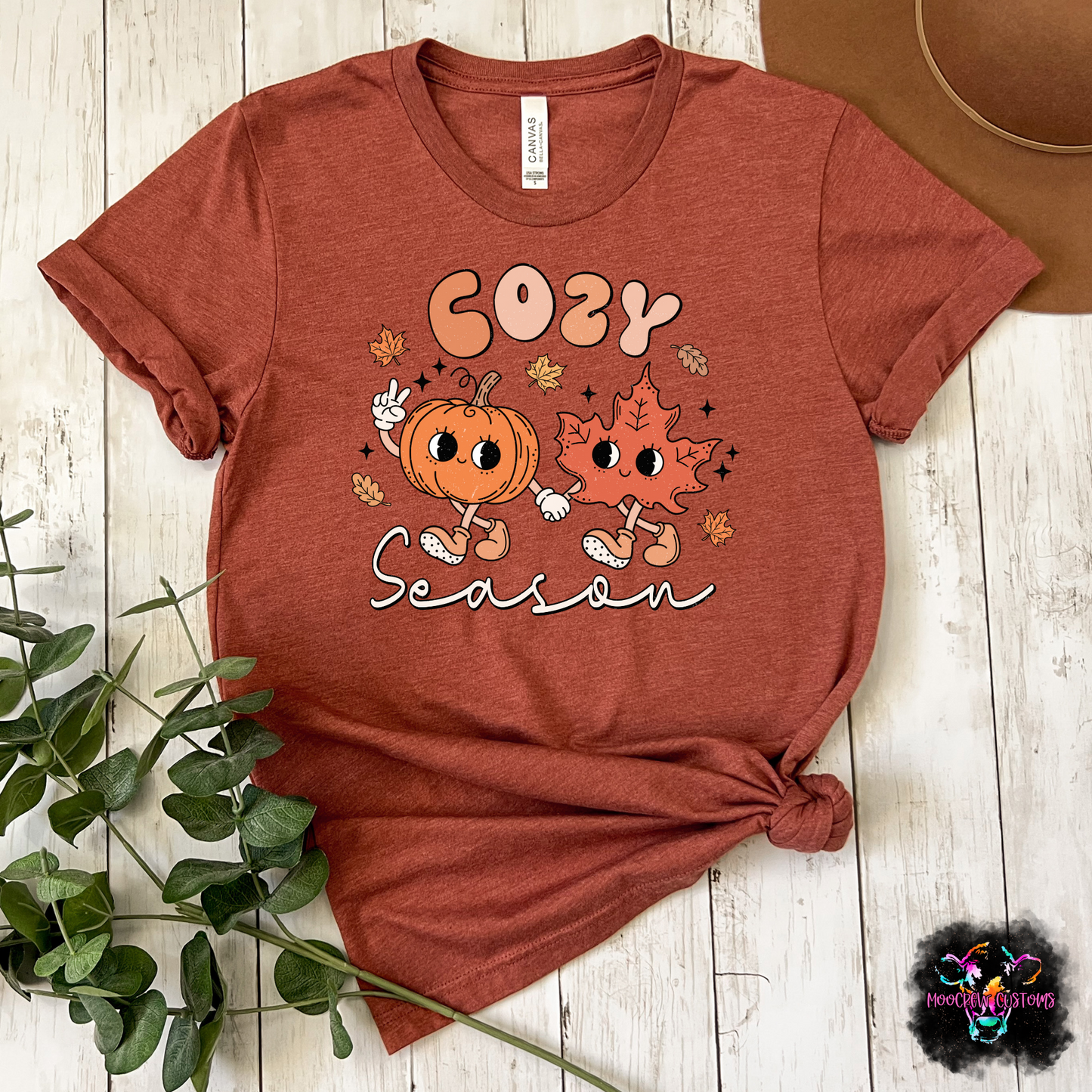 Cozy Season Pumpkin and Leaf Shirt
