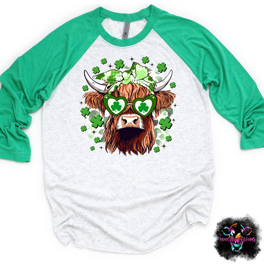 One Lucky Heifer Raglan T