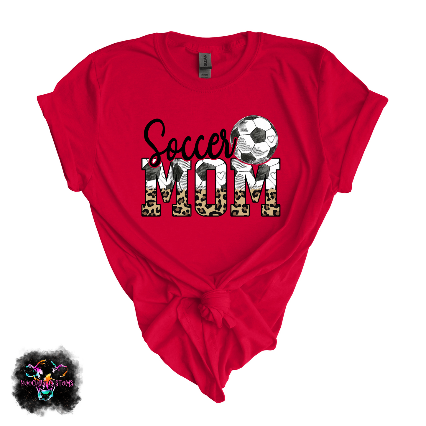 Leopard Split Soccer Mom Tshirt