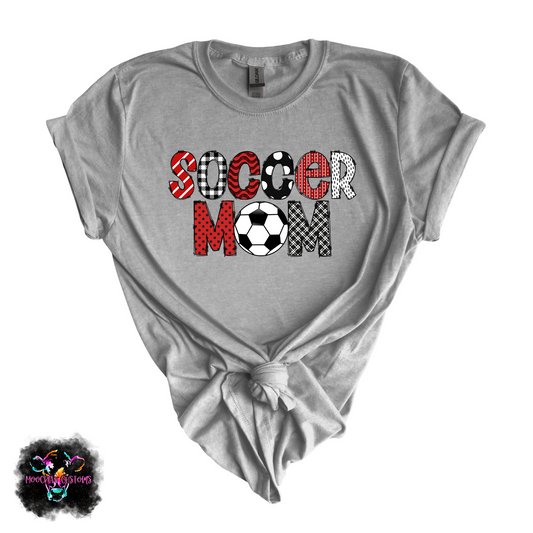Soccer Mom Doodle Letters Tshirt