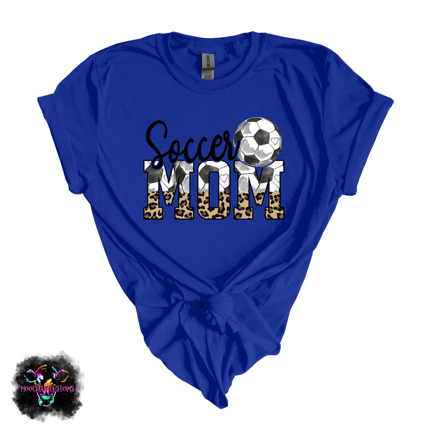 Leopard Split Soccer Mom Tshirt