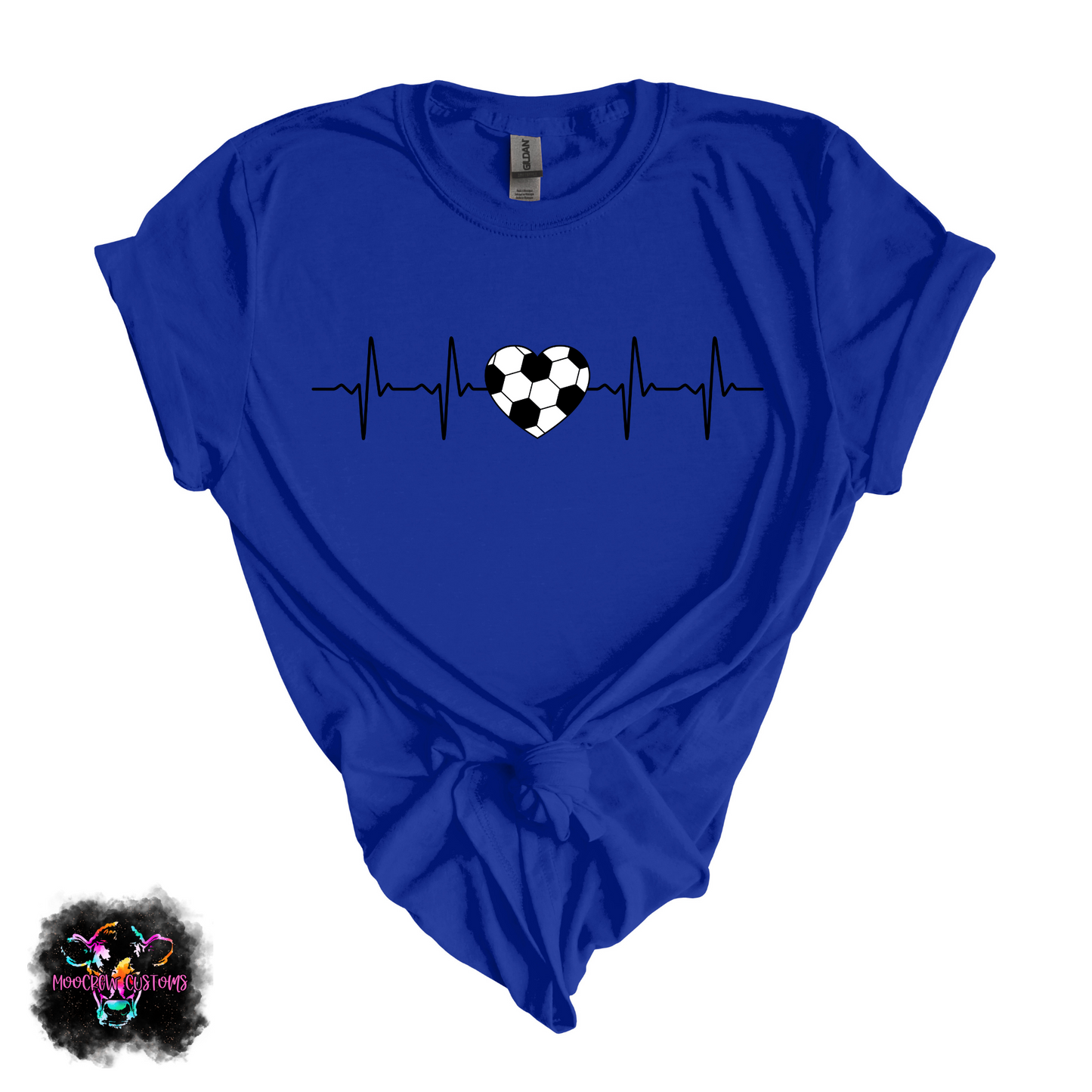 Soccer Heart Heartbeat Tshirt
