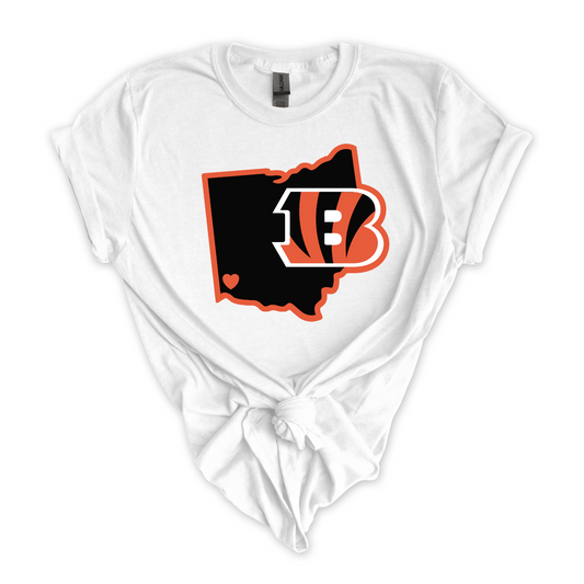 Bengals Hometown Heart Tshirt