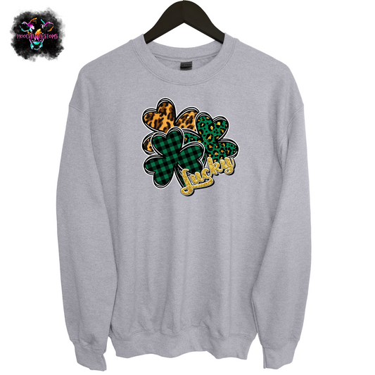 Lucky Shamrocks Crewneck