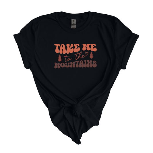 Take Me To The Mountains Colorful Retro Tshirt