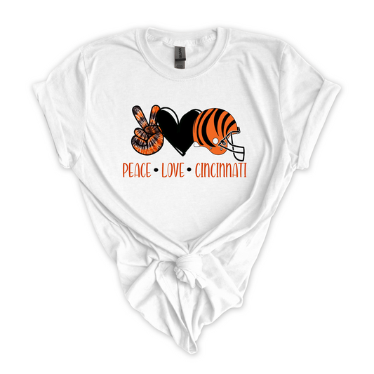 Peace Love Cincinnati Tshirt